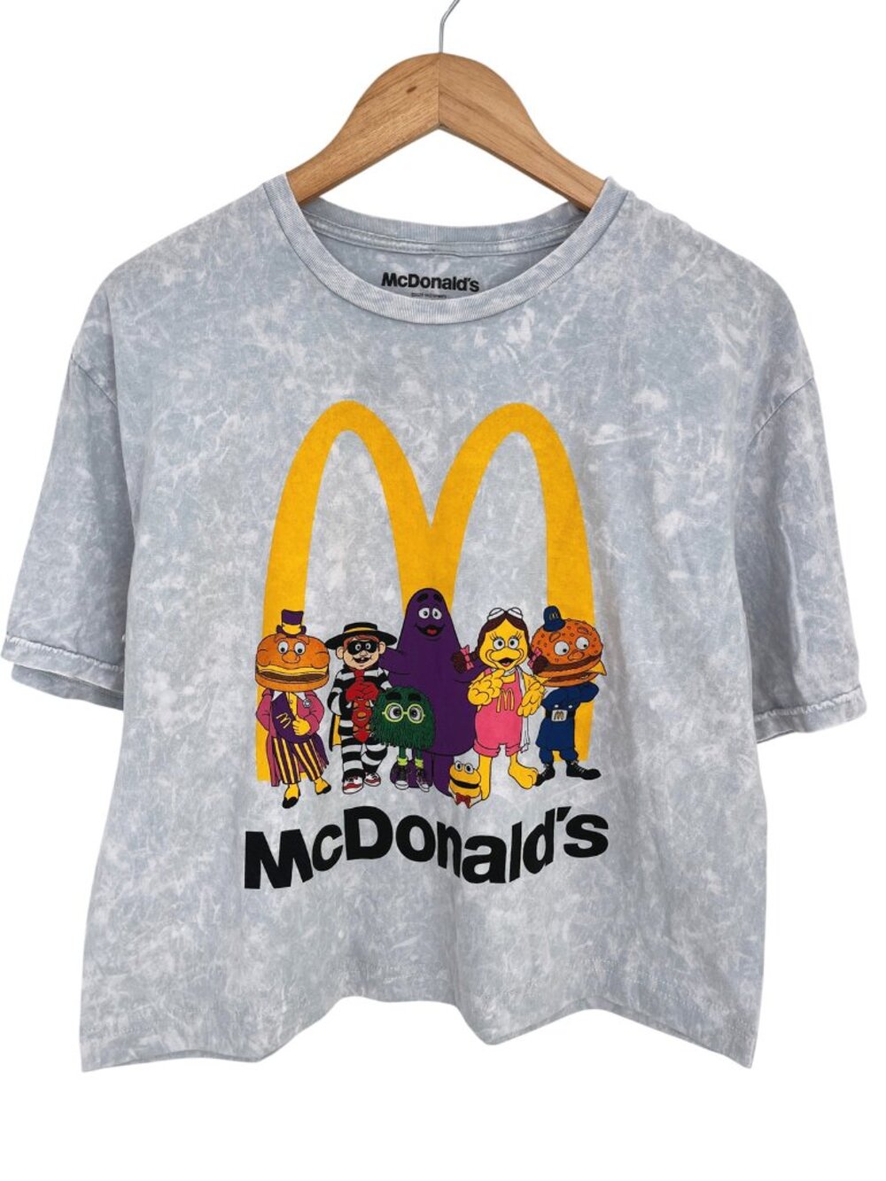 NWOT McDonald’s Women’s Cropped T-Shirt Golden Arches & Characters Large